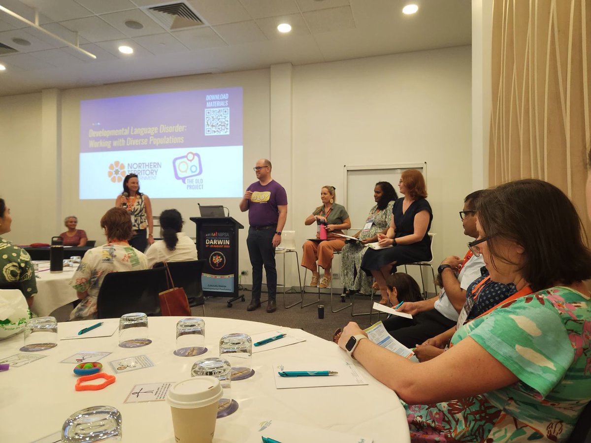 TheDLDProject_'s tweet photo. You flagged that finding Paediatricians that are DLD aware can be a challenge and here we are in Darwin at the Neurodevelopmental & Behavioural Paediatric Society of Australasia Conference presenting on Developmental Language Disorder (DLD).
#DevLangDis
1/2 https://t.co/U4xrjoRFW7