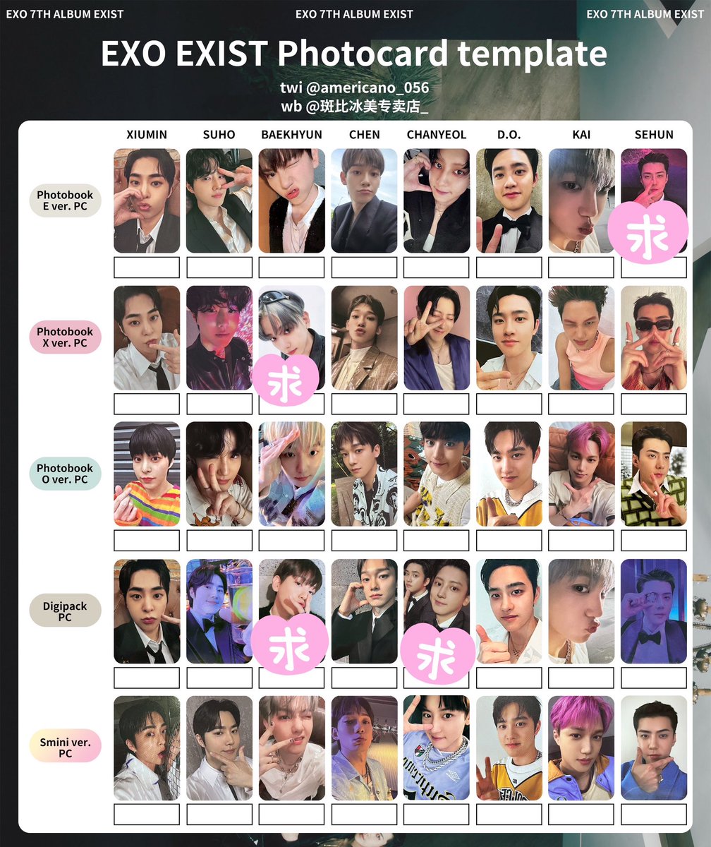 rexoina's tweet photo. EXO EXIST 交換をお願いします

譲　D.O.、シウミン、スホ、チェン、セフン、カイ

求　フォトマティック:ベッキョン、ベク
　　ブックマーク：カイ、スホ
　　ポスカ:スホ
　　トレカは画像、異種交換可能です
郵送にて交換希望です😊
どなたかいましたらよろしくお願いします🥺 https://t.co/NxXR3qR28R