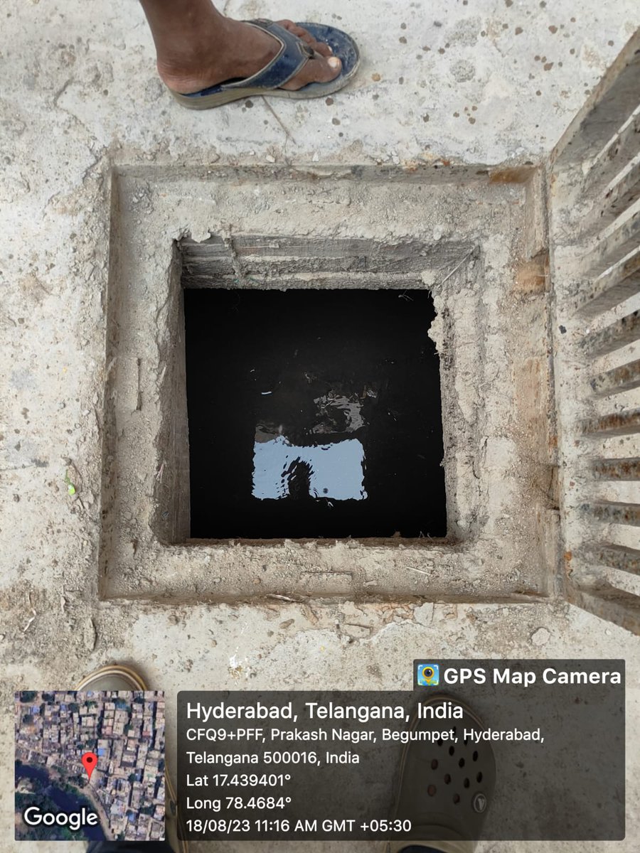 EE_Begumpet30's tweet photo. @MohdAzeemHyd @KTRBRS @KTRoffice @GadwalvijayaTRS @GHMCOnline Sir, cleaned catch pits https://t.co/VsgmcnxP8a