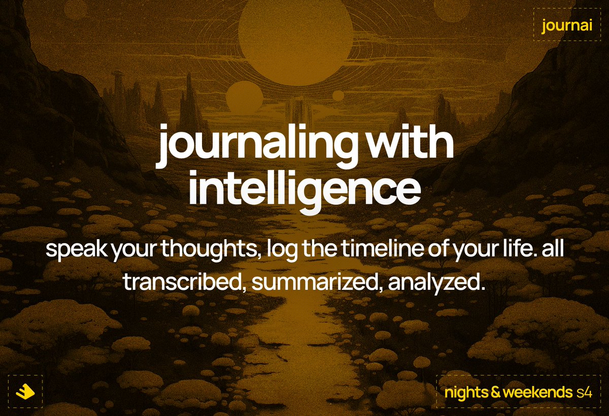 journailife's tweet photo. Going for round 2! I really enjoy talking out my ideas or making notes and journaling into voice memos, but there is no great way to retrieve and work with the entries. Let's make it neat :)
@_buildspace @_nightsweekends s4 https://t.co/XEjwNru7l3