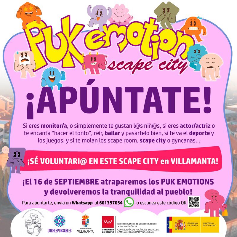 No te pierdas esta súper actividad para los pequeños de la casa entre 3 a 11 años

Entra en el enlace para recibir más información y poder apuntarte 

locamentezen.com/talleres/puk-e…

Concejalía de Educación 
Ayuntamiento de Villamanta 
Comunidad de Madrid
#villamanta #madrid #educación