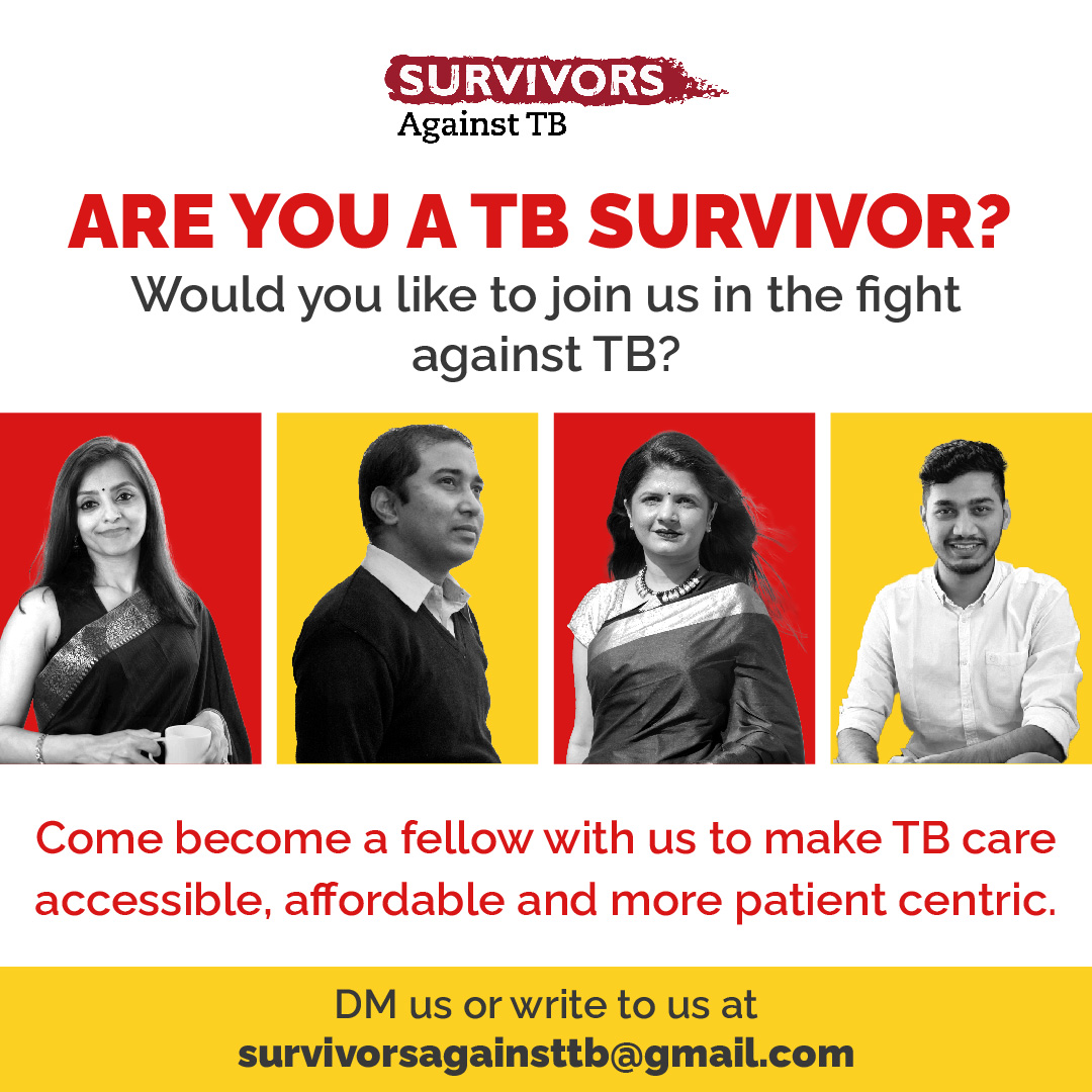 Fellowship Alert📢
Calling all #TBSurvivors! 🌟 Share Your  story with Us.

Join #SurvivorsagainstTB in advocating for #patientcentric care in India.

Connect now: DM or email us at survivorsagainsttb@gmail.com.
Your story can make a difference! 💪🏼🌻

#TBAdvocacy
@sundaekrish…