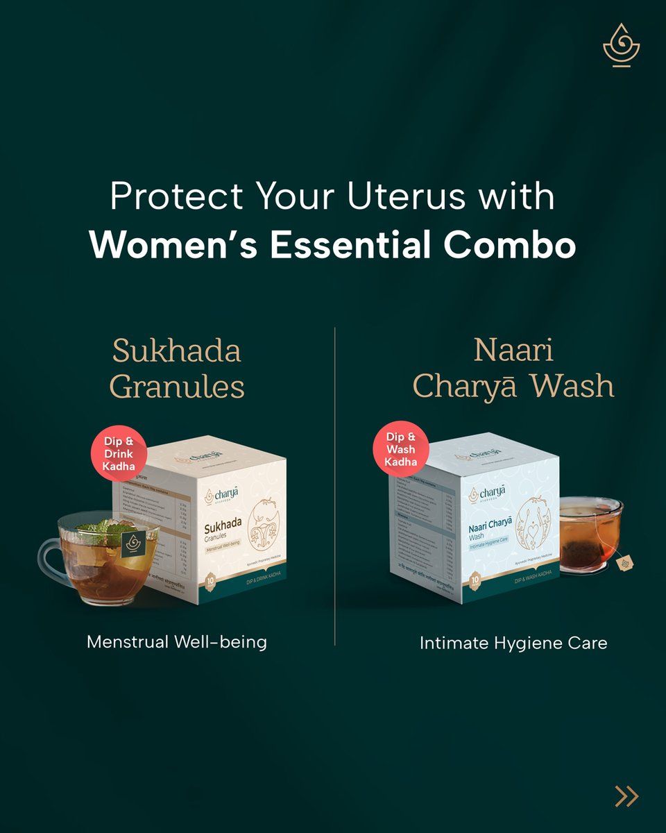 CharyaAyurveda's tweet photo. Did you know that a woman's overall well-being is closely connected to the health of her uterus? 
Considering the importance of uterus health, we have introduced our Women's Essential Combo!

Buy Now - https://t.co/oZqX44khuc

#charyaayurveda https://t.co/twCZeKte1a