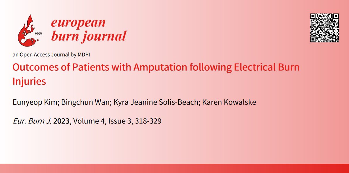 This study emphasizes the importance of early rehabilitation for electrical burn patients with amputation and highlights the need for ongoing support, both physically and socially, for non-electrical burn survivors with amputation. 📄👩‍⚕️👨‍⚕️ mdpi.com/2673-1991/4/3/… #burncare