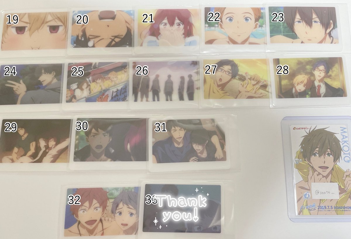 soa76_'s tweet photo. 【交換】
Free! MSミニ フォトカード

譲：画像1〜3
求：画像4(🎀最優先)

郵送での交換希望です。
🎀のシーンを最優先で探しているため、条件によってはお断りする場合、返事にお時間をいただく場合がございます。
1枚からでもお気軽にお声掛けください🙇🏻 https://t.co/a03JQio0IK