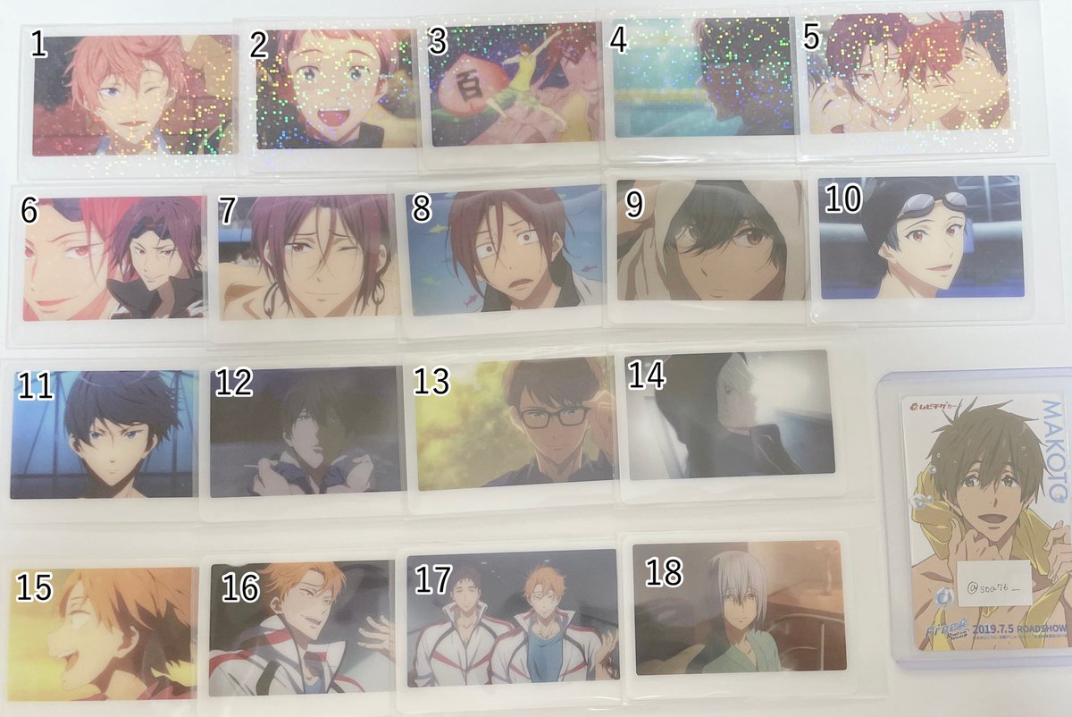 soa76_'s tweet photo. 【交換】
Free! MSミニ フォトカード

譲：画像1〜3
求：画像4(🎀最優先)

郵送での交換希望です。
🎀のシーンを最優先で探しているため、条件によってはお断りする場合、返事にお時間をいただく場合がございます。
1枚からでもお気軽にお声掛けください🙇🏻 https://t.co/a03JQio0IK