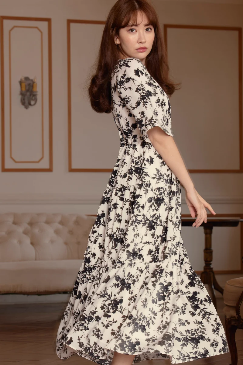 ワンピース herlipto Monotone Floral Slit Dress Her lip to on X: 