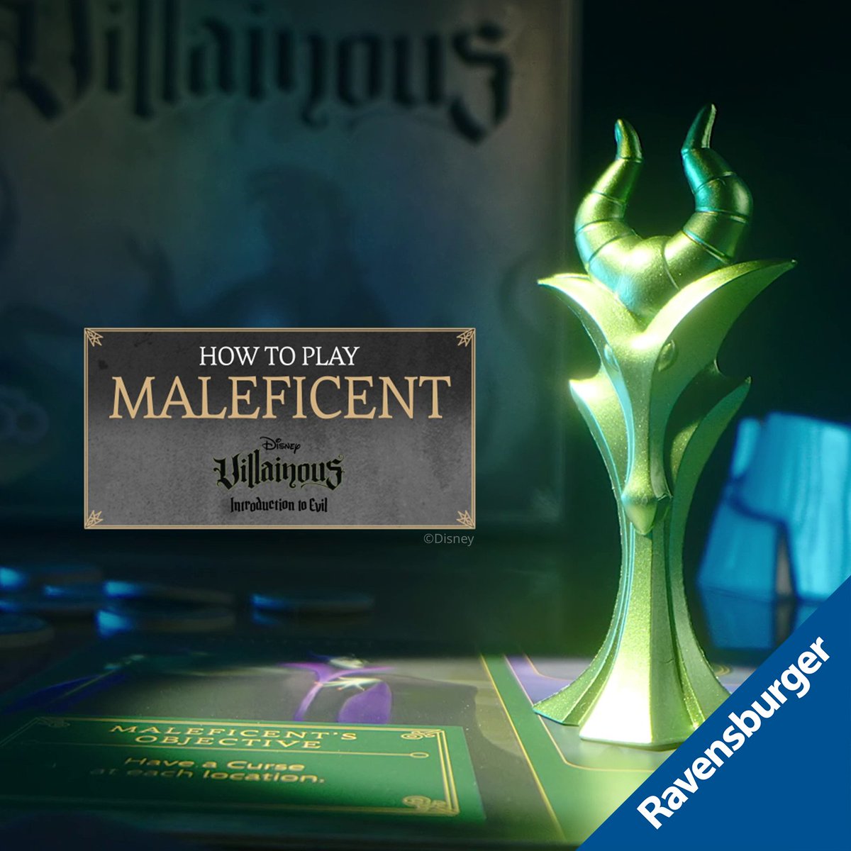 RavensburgerNA's tweet photo. In Disney Villainous: Introduction to Evil, malice and mayhem follow you wherever you go as Maleficent. Scatter curses in each location of your Realm to win the game!​

How-to-Play Maleficent: ​https://t.co/Zjhp6KfIck

#Disney #DisneyVillainous #IntroductionToEvil #Maleficent https://t.co/cJb8c04xJo