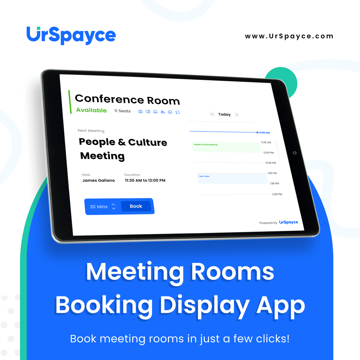 UrSpayce's tweet photo. Hi Office Managers!

We understand your hassles with managing your meeting room booking when there is less space and more people.

With our ROOMS Display App, https://t.co/GE3iwVkPAw