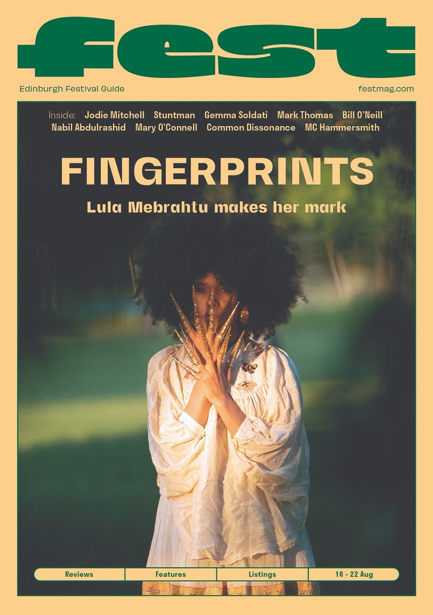 Fest Magazine (@festmag) on Twitter photo In OommoO, <a href="/lulamebrahtu/">Lula Mebrahtu</a> delves into her Habesha heritage and British identity through an Afro-futuristic lens.
For our Issue 2 cover, she tells <a href="/KATIEHAWTHORNE/">katie hawthorne</a> how the show interweaves language, music and storytelling...
festmag.com/edinburgh/thea… <a href="/Summerhallery/">Summerhall</a> In OommoO, <a href="/lulamebrahtu/">Lula Mebrahtu</a> delves into her Habesha heritage and British identity through an Afro-futuristic lens.
For our Issue 2 cover, she tells <a href="/KATIEHAWTHORNE/">katie hawthorne</a> how the show interweaves language, music and storytelling...
festmag.com/edinburgh/thea… <a href="/Summerhallery/">Summerhall</a>