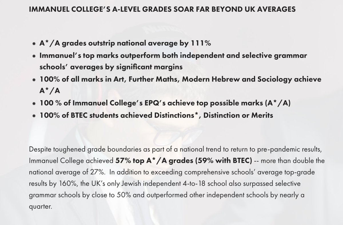 We <a href="/ICBushey/">The Charles Kalms • Henry Ronson Immanuel College</a> are delighted by our students’ performance at A Level.  Read our press release at immanuelcollege.co.uk/Exam-Results-2…