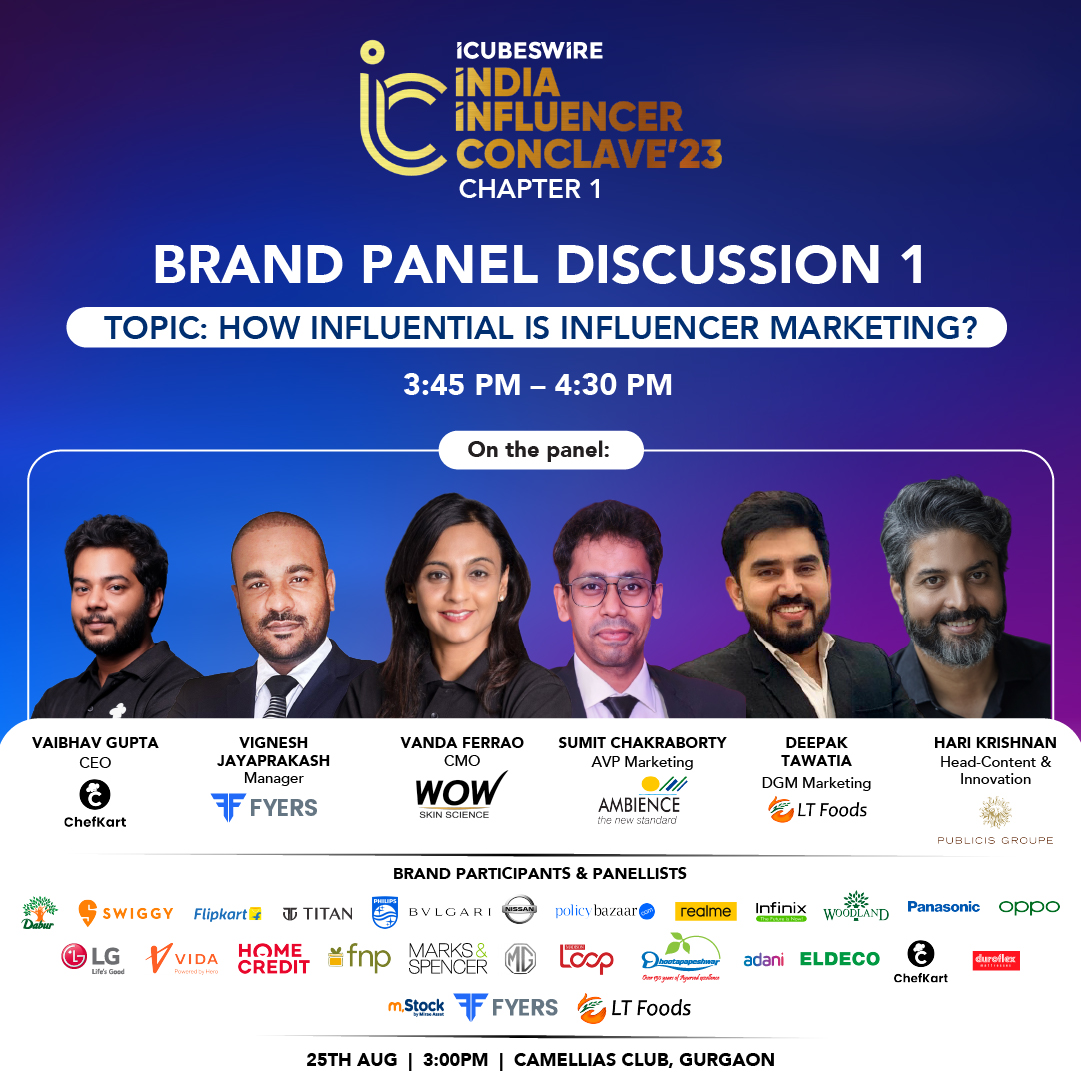 icubes_wire's tweet photo. Ever wondered about the real impact of influencer marketing? Join the conversation
at iCubesWire India Influencer Conclave’23 as industry leaders dissect its power and
potential.

#IndiaInfluencerConclave23 #InfluencerMarketing #InfluencerCommunity #iCubesWire https://t.co/1B50yOBd4l
