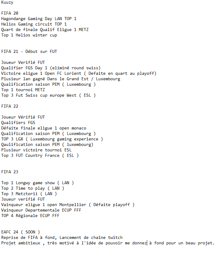 Bonjour, mon contrat avec Kaio Gaming ayant pris fin récemment. Je suis à la recherche d'un nouveau projet pour m'accompagner durant la saison EA FC 24. 
Mes DM sont ouverts !
#RT #EAFC24