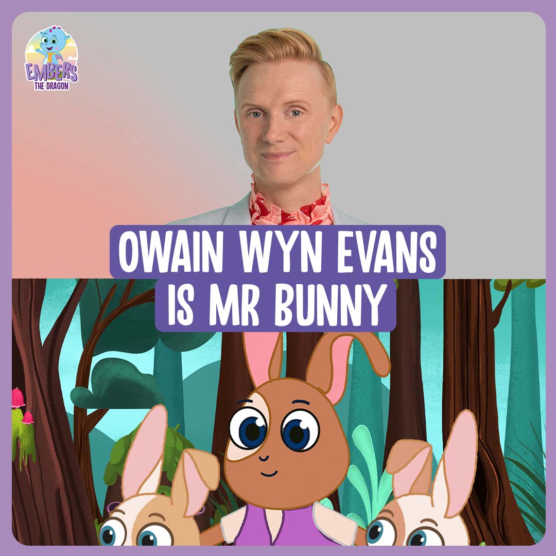 Drumroll please.... 🥁 we're excited to announce that <a href="/OwainWynEvans/">Owain Wyn Evans</a>  is voicing Mr Bunny!