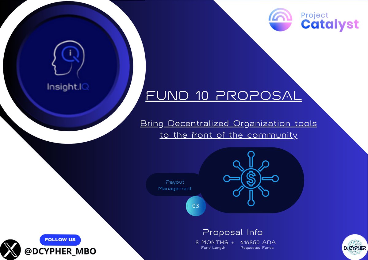 DCYPHER_MBO's tweet image. 💰 Seamless Payouts: Our Insight.IQ platform streamlines payouts for completed tasks and milestones, ensuring funds reach where they're deserved. #DCYPHER #InsightIQ #CardanoCommunity