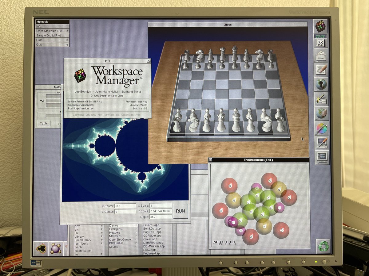 mibosshard's tweet image. my latest acquisitions of vintage an mostly useless hardware:

NEC MultiSync LCD 1980FXi

Creative Sound Blaster PCI 128
Model: CT5803
Chip: ES1373
which is compatible with #NeXTSTEP #OPENSTEP

driver: github.com/novi/SoundBlas…