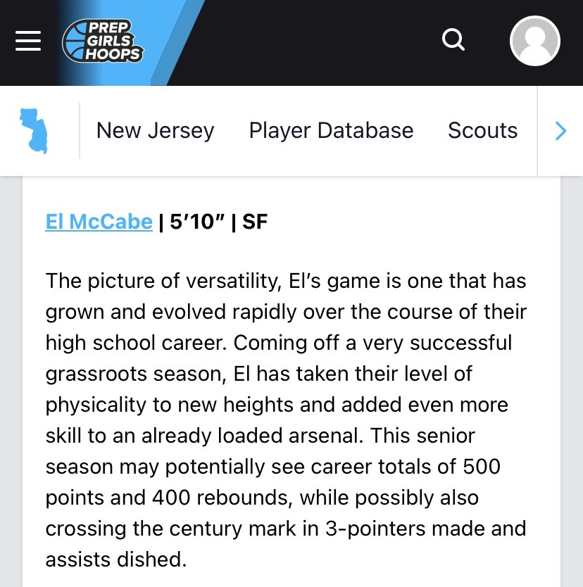 Yesssss <a href="/emcc1005/">Eliott McCabe</a> ! El is a competitor, period! Thanks <a href="/EJayArrow/">E J 🏀</a> and <a href="/PGHNewJersey/">Prep Girls Hoops New Jersey</a> <a href="/PrepGirlsHoops/">Prep Girls Hoops 🏀</a> for showing some love. #SoldierFam ❤️🤍💙