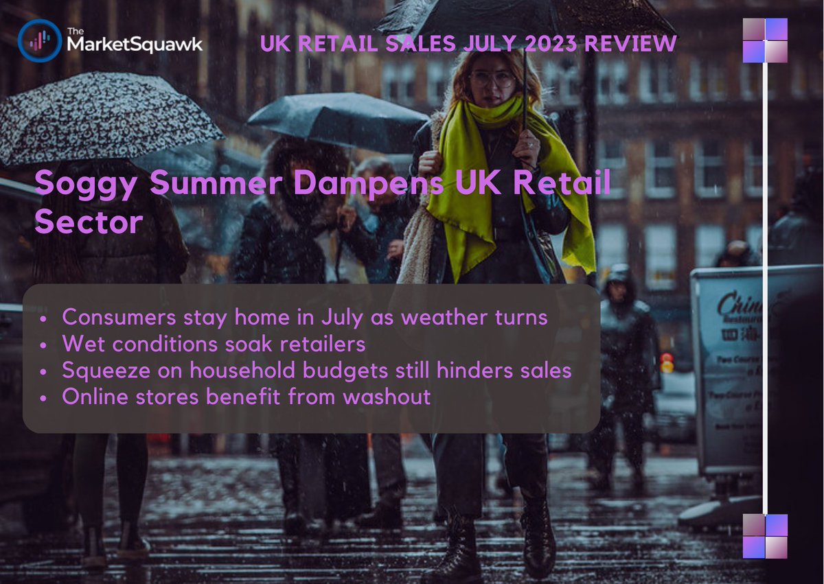 Soggy Summer Dampens UK Retail Sector - Review By <a href="/HarryDaniels71/">Harry Daniels</a> 
livesquawk.com/report/special…
