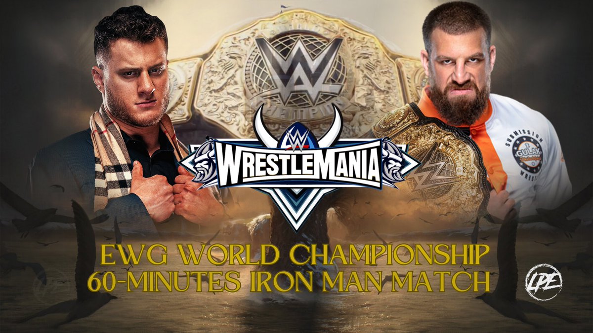 EWGefed's tweet photo. Et pour finir, on ne fera jamais mieux pour Main Eventer la fin. UNE HEURE de match pour le championnat mondial de la fédération avec en prime, un nouveau design de ceinture mais la plus important c'est le gagnant. MJF va-t-il réaliser l'exploit ? https://t.co/hpwjRAqnd7