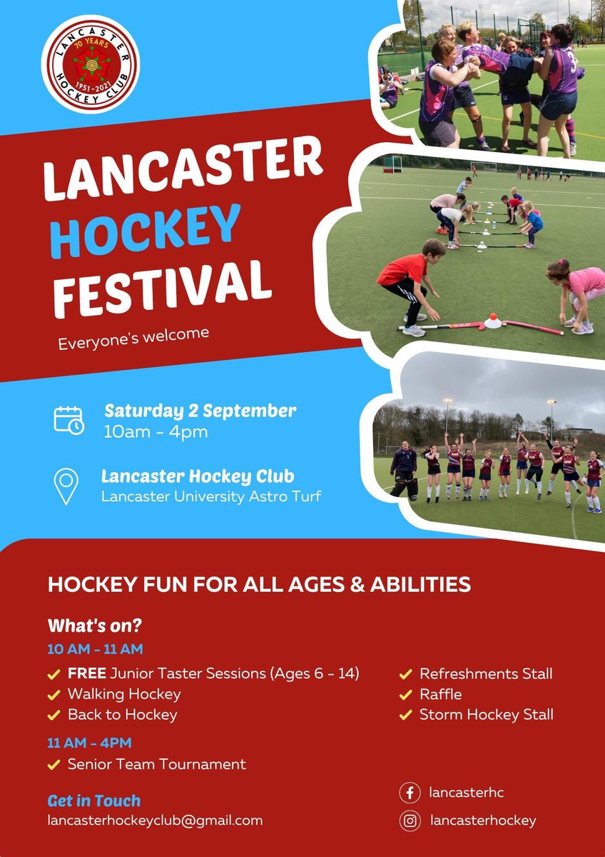 Ross Chapman (@rchapmansport) on Twitter photo On this week’s Saturday Sports Show on <a href="/BeyondRadio/">Beyond Radio 🎙</a>, we’ll be talking to Leighan Bleasdale from <a href="/lancasterhc/">Lancaster Hockey Club</a> about the club’s upcoming hockey festival on September 2!
9-10am, 103.5M, 107.5FM, online and DAB. On this week’s Saturday Sports Show on <a href="/BeyondRadio/">Beyond Radio 🎙</a>, we’ll be talking to Leighan Bleasdale from <a href="/lancasterhc/">Lancaster Hockey Club</a> about the club’s upcoming hockey festival on September 2!
9-10am, 103.5M, 107.5FM, online and DAB.