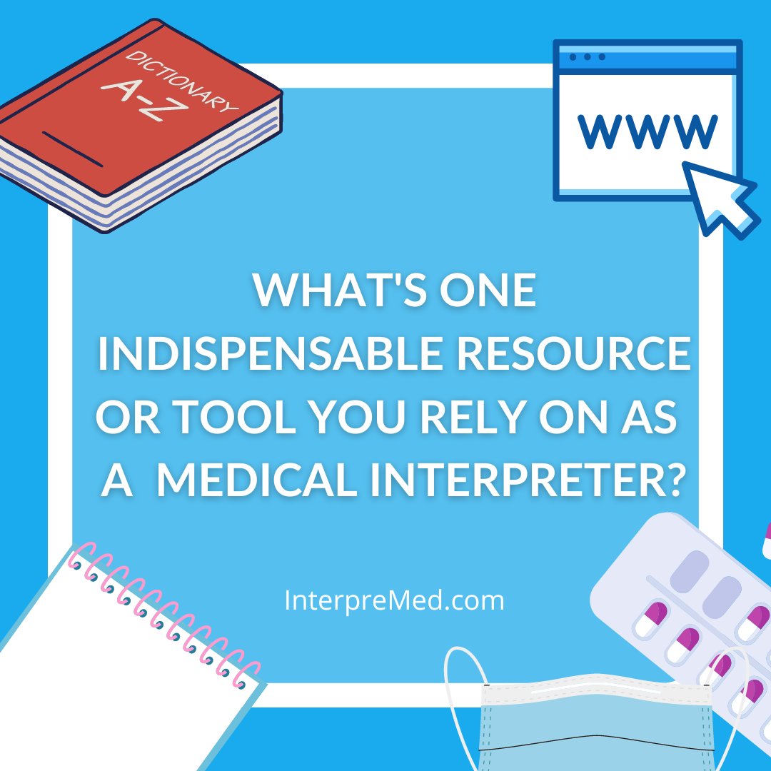 As a medical interpreter, which go-to resource or tool has become indispensable for you? Let's share our game-changing tools and make this post a thread of tool and resource gems! #1nt #med1nt #medicalinterpretation #xl8 #interpreter #medicalinterpreter