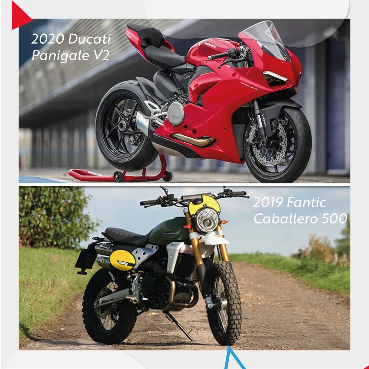 Diamondcoatings's tweet photo. If you could ride either of these bikes, which would you pick?! 💭 🏍️ 
#motorcycles #bikers #ducatti #fanticcaballero #heatedvisor https://t.co/hthCsDjx7N