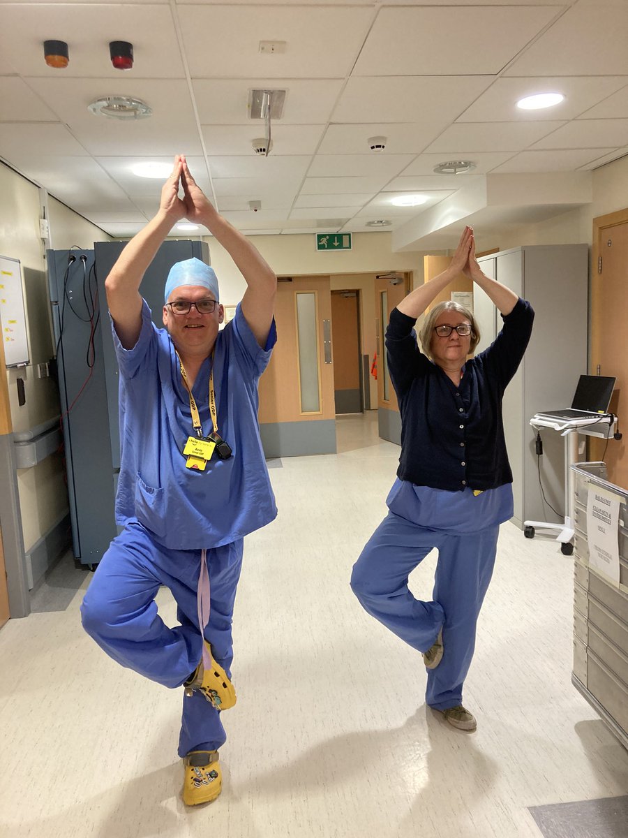 AmandaVipond's tweet photo. Spreading the yoga poses in Scarborough theatres with senior ODP Kev. #AHPsActive https://t.co/ZL5LVboOg1