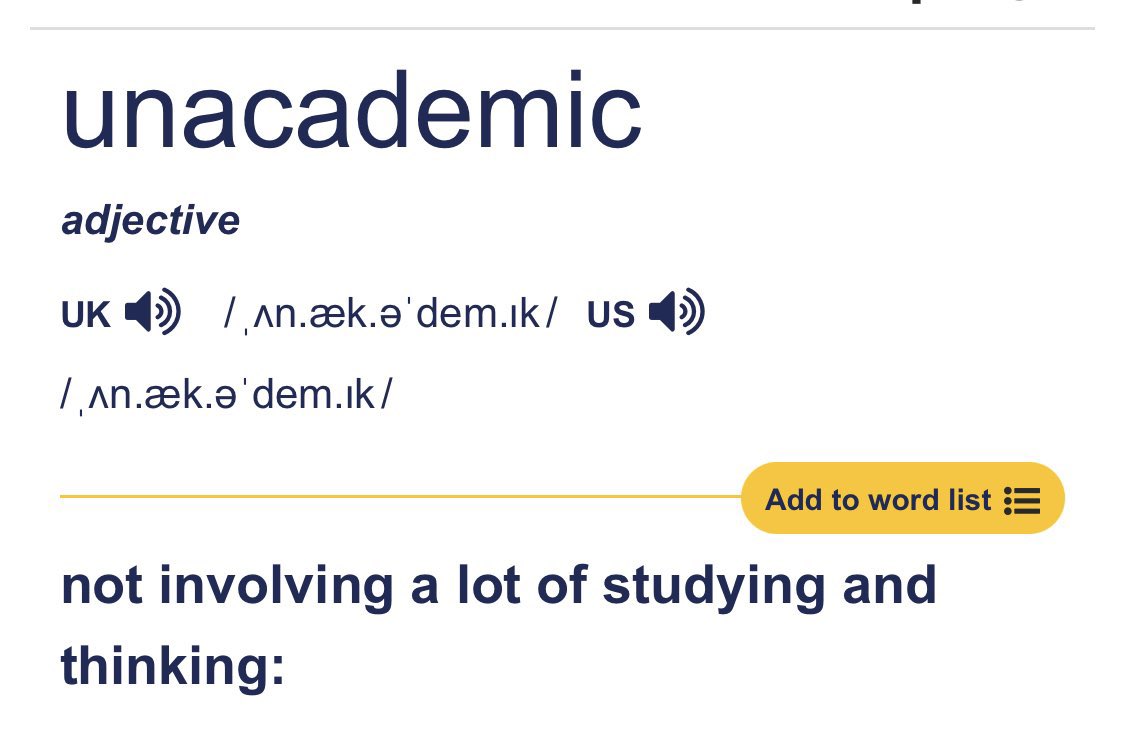 DevenderYadav_'s tweet photo. @Profdilipmandal Unacademic #Unacademy. 

सोच समझ कर नाम रखा था @RomanSaini ने।

#UninstallUnacademy https://t.co/YyO3XNsBln