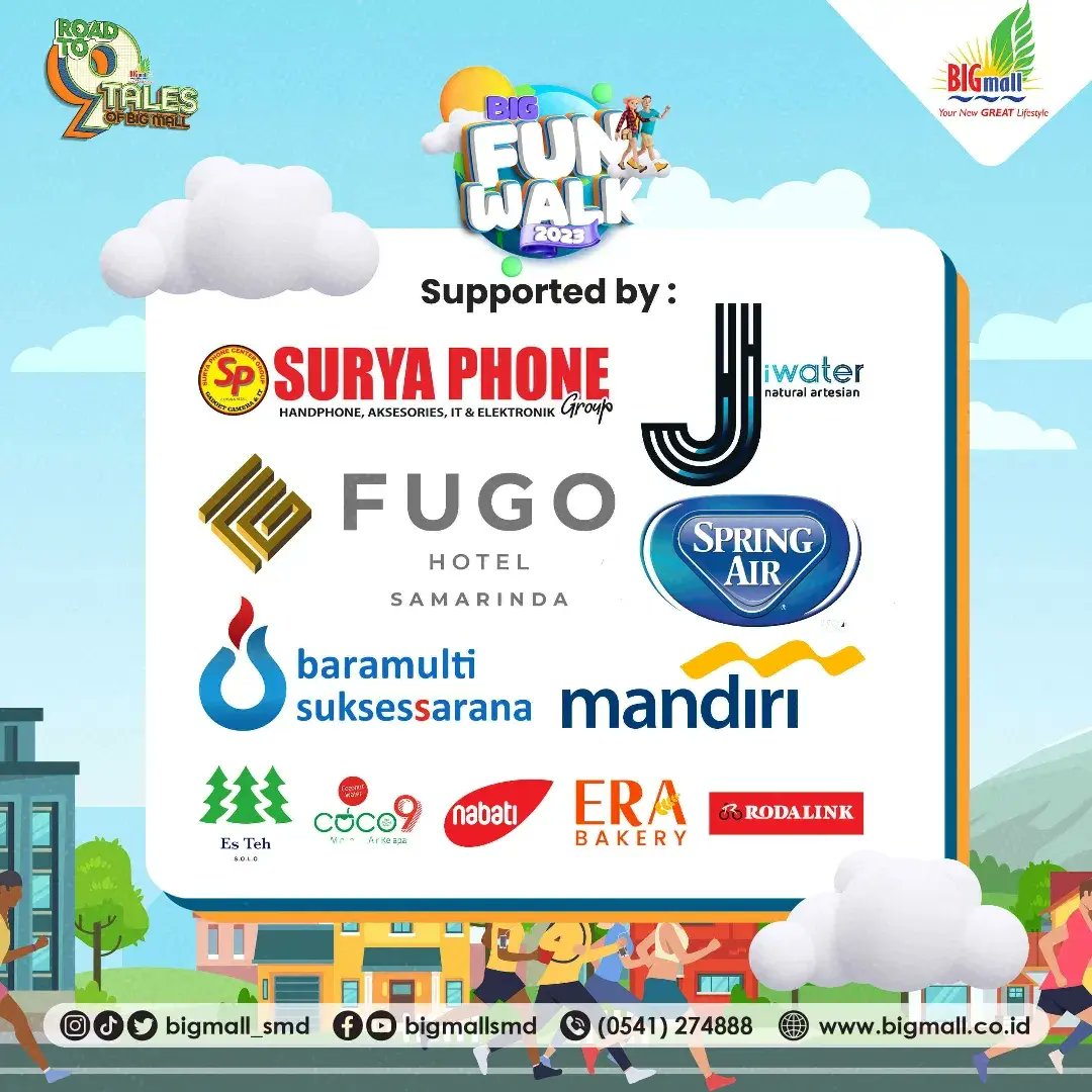 SamarindaUpdate's tweet photo. Buruan, hadiah doorpricenya gak cuma motor loh, ada banyak hadiah lainnya yang bisa kalian bawah pulang.
Jangan lupa yaaa!!!
#bigmall #bigmallanniversary #BIGFunwalk #samarindaupdate https://t.co/8sGvlaCkJl