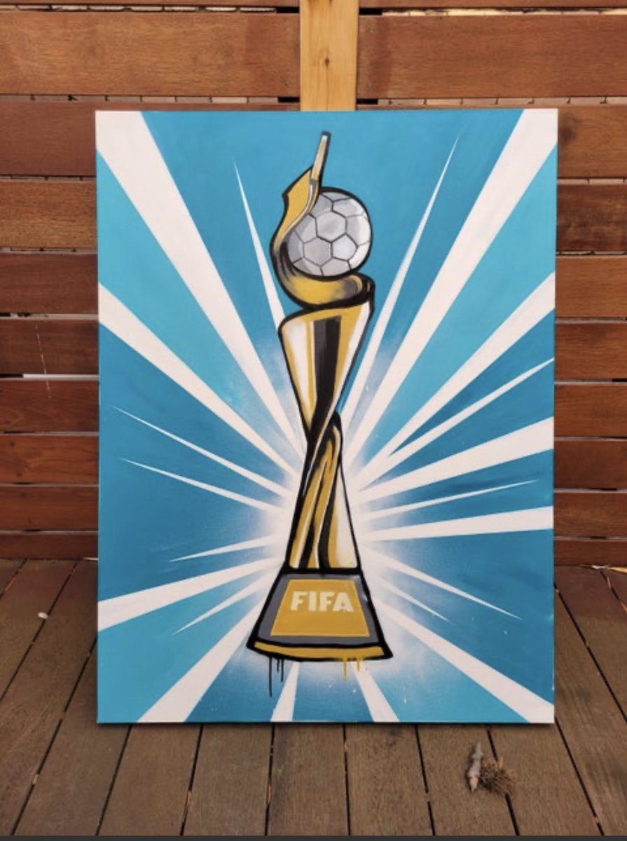 <a href="/NZ_Football/">New Zealand Football 🇳🇿</a> Ferns #FIFAWWC hero Hannah Wilkinson has created a cool painting and it’s being auctioned for the benefit of the Hawkes Bay Mayoral Relief Fund! Closes Aug 27th  trademe.co.nz/a/marketplace/…