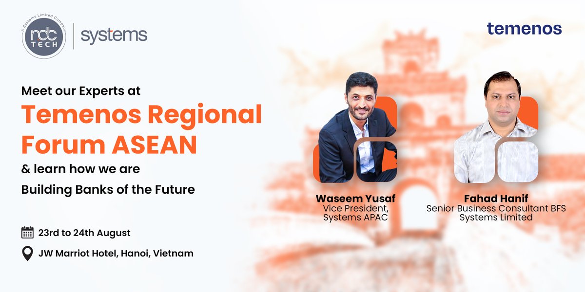 NdcTechTweet's tweet image. Discover the future of banking tech at @Temenos Regional Forum ASEAN. Connect with experts, explore revolutionary solutions shaping the industry. Book now: ndctech.net/contact-us/#fi…  #NdcTech #Temenos