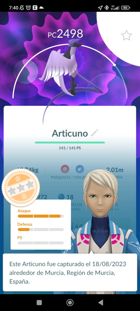 Christobal__92's tweet photo. 🥹 era el último de los 3 que me faltaba... Después de 6 intentos pasados de capturarlo y que escapara he decidido que hoy por su alto PC le iba a tirar la Máster... GG 🥹😭
#PokemonGOFest2023 #Pokemongo #pokemongoespaña #pokemongoesp https://t.co/7g4nNodblk
