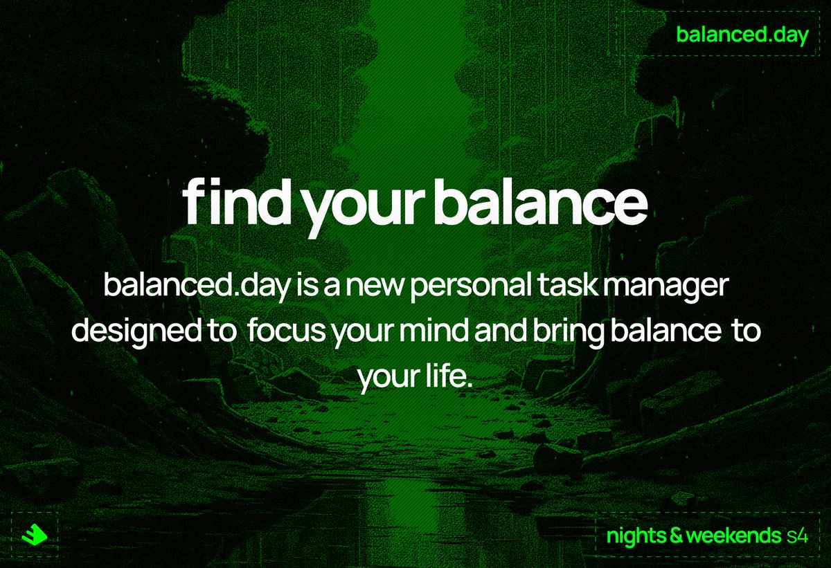 Building the task manager I never had.

One that focuses you on the now by managing the next.

<a href="/_buildspace/">buildspace</a> <a href="/_nightsweekends/">nights & weekends</a>