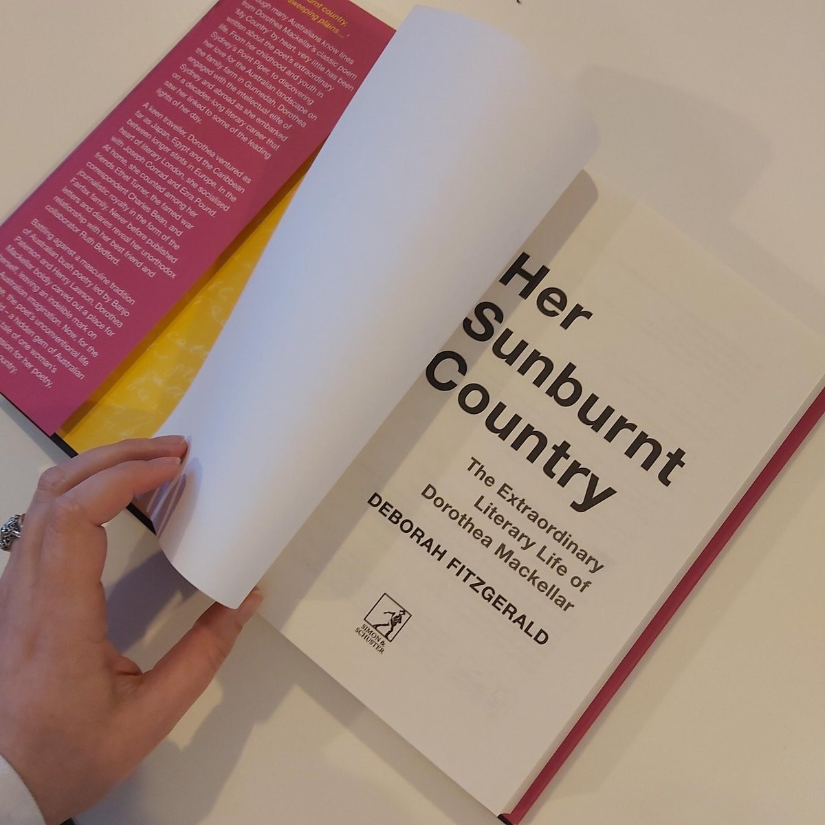 debfitzG's tweet photo. She has arrived and I think she looks stunning. First copy of Her Sunburnt Country: The Extraordinary Literary Life of Dorothea Mackellar out August 30. @SimonSchusterAU #biography #poetry #history #writerscommunity #books https://t.co/yRl3n1fIWD