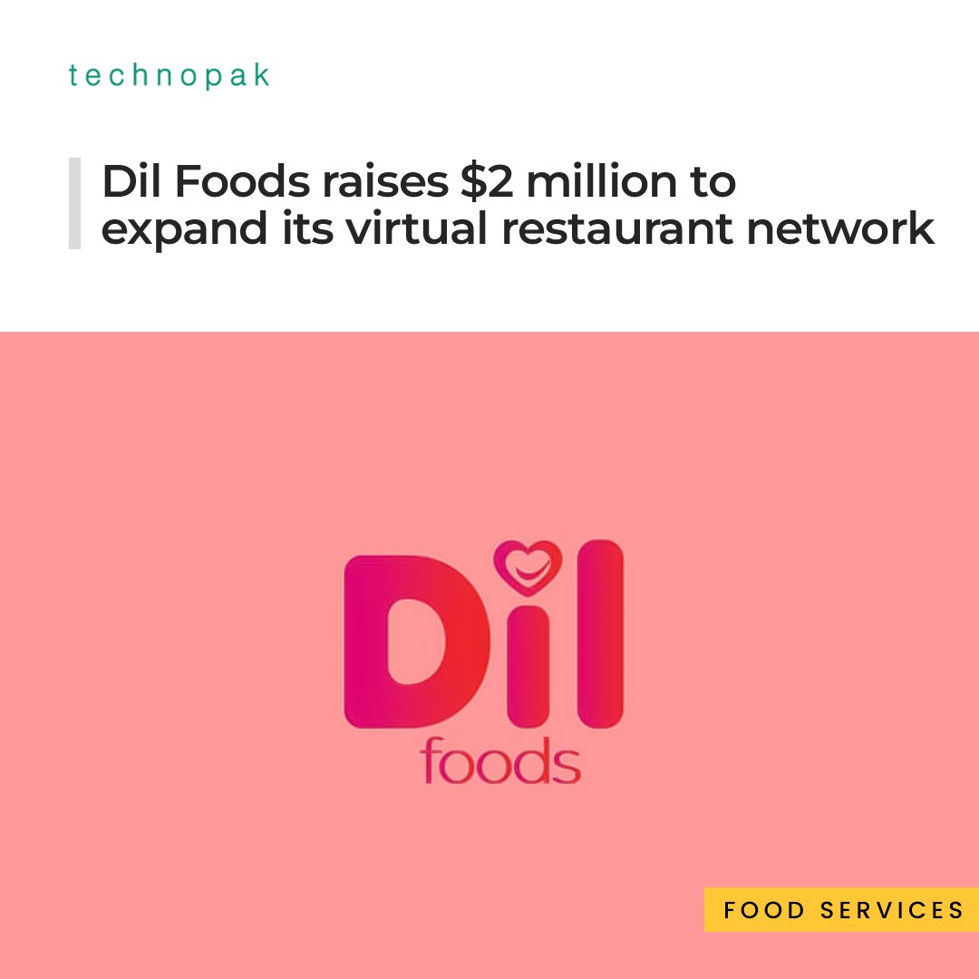 TKC_India's tweet photo. Dil Foods raises $2 million to grow its #virtualrestaurant network. The startup creates food brands and partners with local restaurants to cook and deliver orders. It plans to launch six new brands and expand to new cities. #technopak #food #foodservices https://t.co/kQTevQvmtD