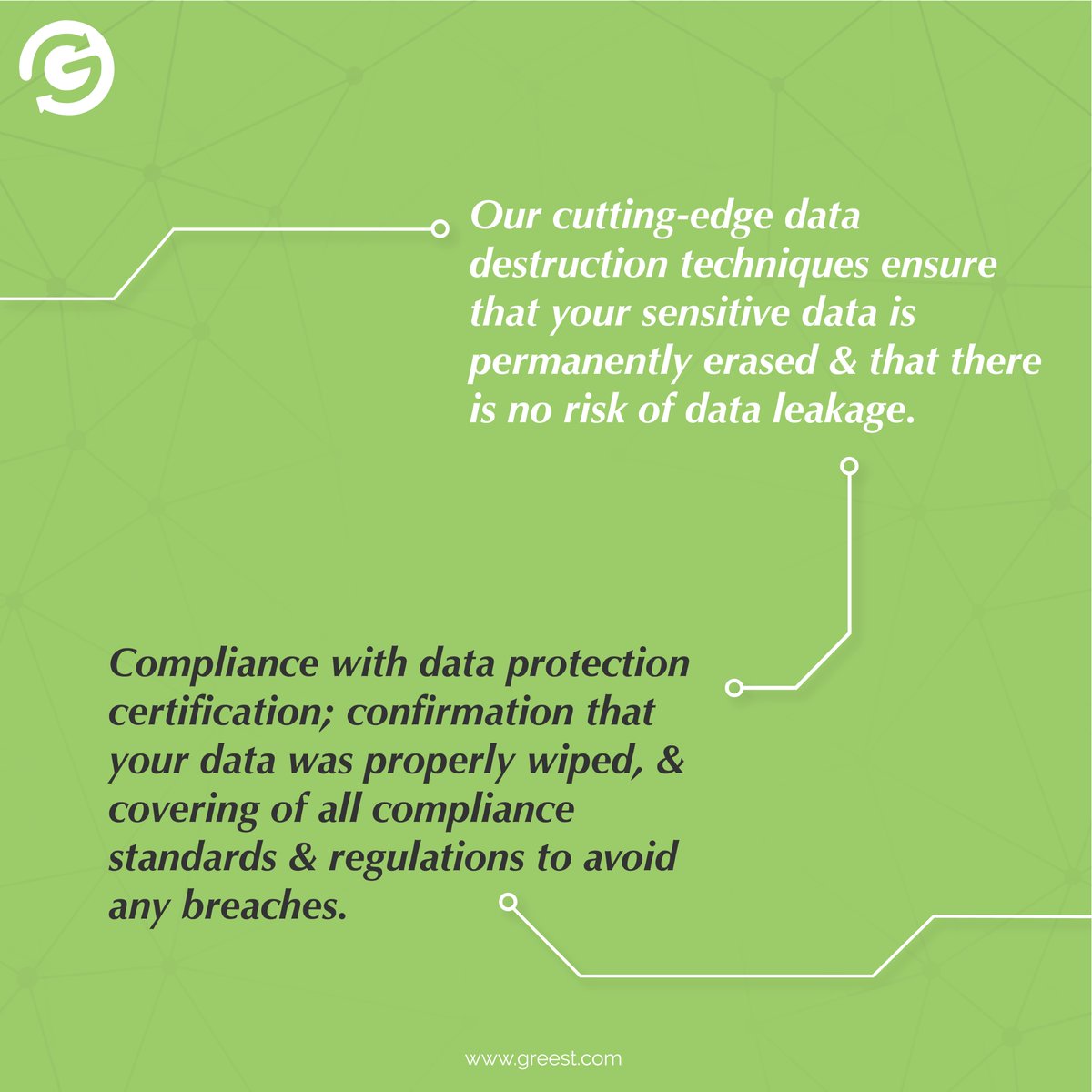 GreestLifecycle's tweet image. In today&apos;s digital age, data security is paramount. It&apos;s our responsibility to protect our clients&apos; sensitive information and ensure that it doesn&apos;t fall into the wrong hands.

#SecureDataDestruction #DataSecurtiy #Electronics #Sustainability #EWasteRecycling #Greest