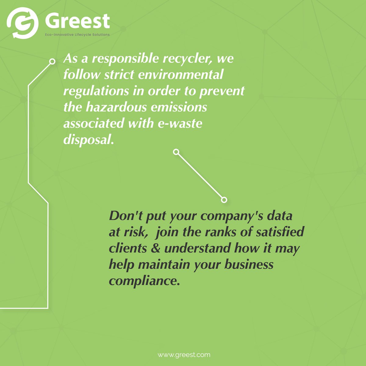 GreestLifecycle's tweet image. In today&apos;s digital age, data security is paramount. It&apos;s our responsibility to protect our clients&apos; sensitive information and ensure that it doesn&apos;t fall into the wrong hands.

#SecureDataDestruction #DataSecurtiy #Electronics #Sustainability #EWasteRecycling #Greest