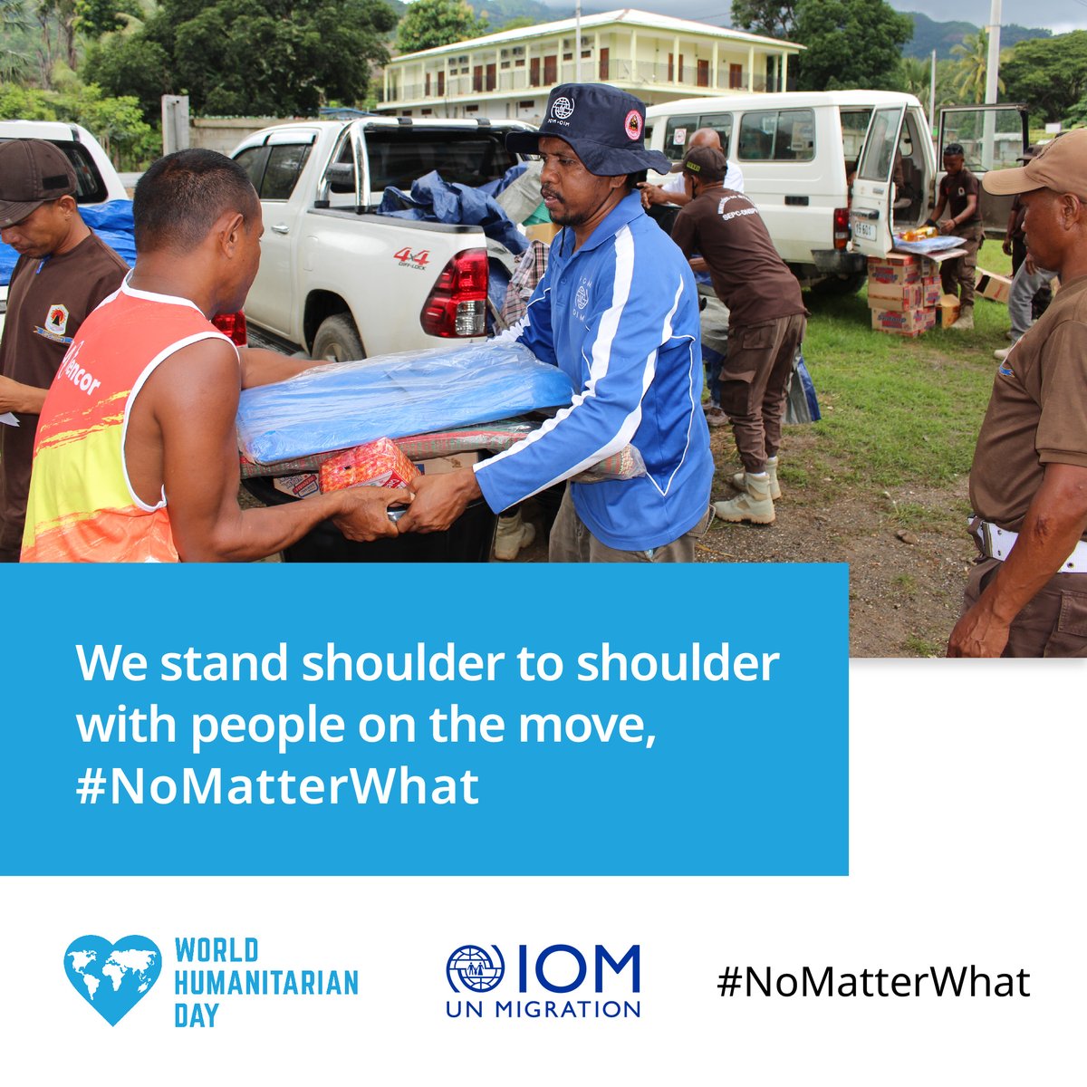 We stand shoulder to shoulder with people on the move, #NoMatterWhat