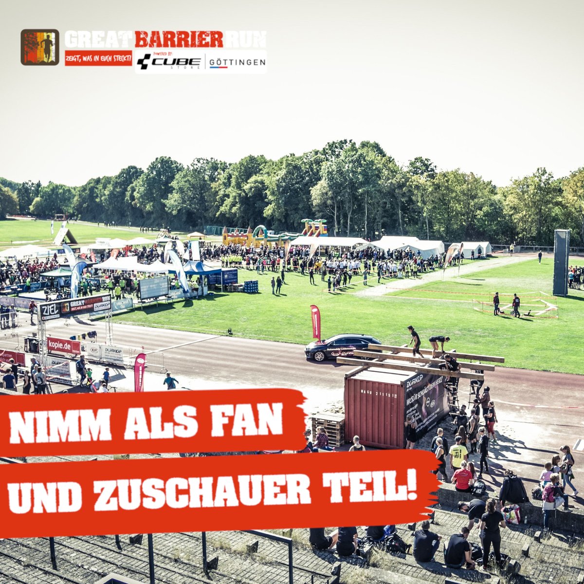 Seid beim größten Great Barrier Run aller Zeiten dabei! Egal, ob als Runner oder Zuschauer- bei uns sind  alle herzlich willkommen! 🤗
Feuert eure Freunde und Familie an und macht anschließend einen Abstecher zur großen Foodtruck Meile! 🥗🥙
Der Eintritt ist  kostenlos.🌞