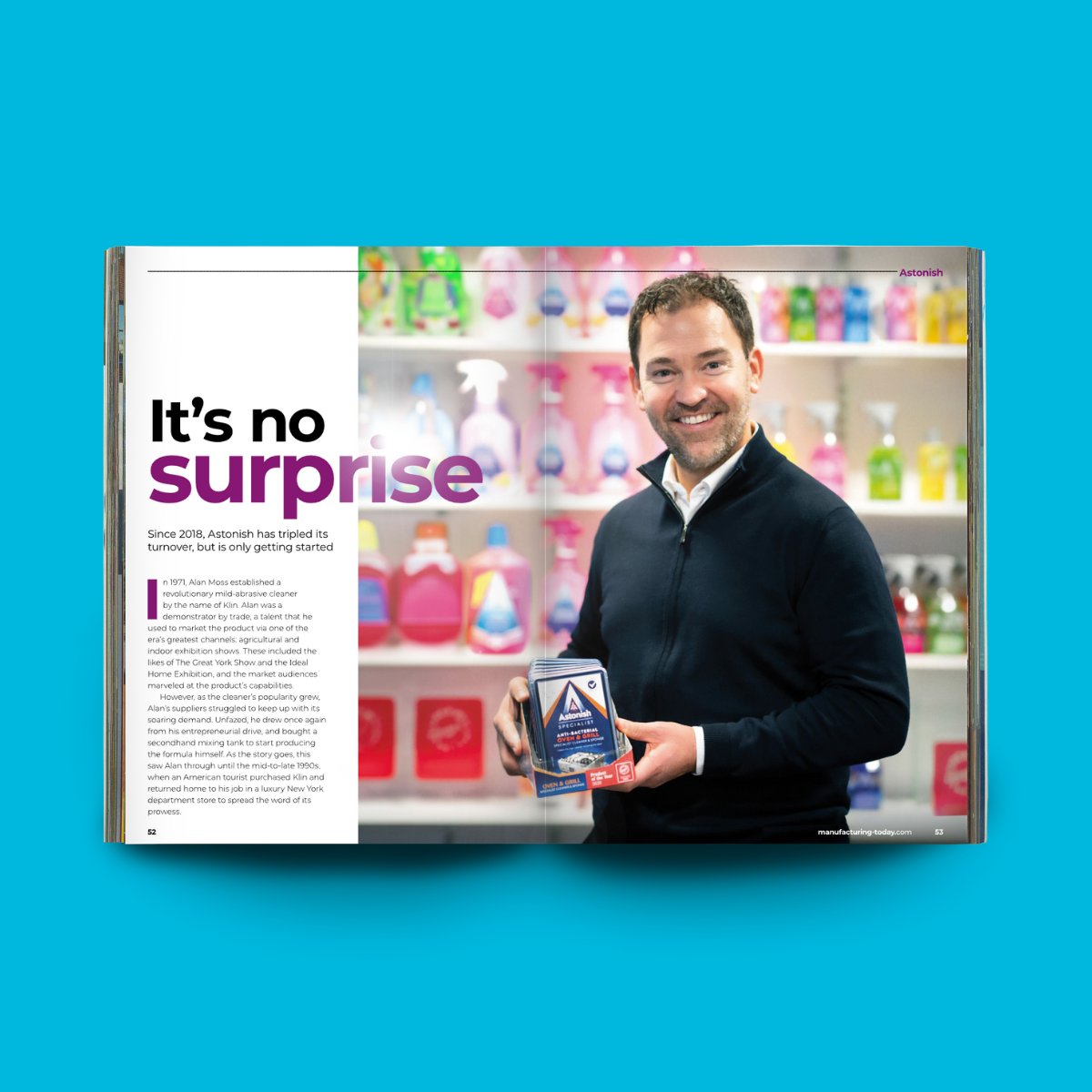 .@Astonishcleaner is one of the earliest UK cleaning brands, with a strong reputation for being family ran and best-in-class. Howard Moss, CEO, shared insight into the company's history, current investments, and plans for the future in our recent issue. ow.ly/kaeX50PzNb6