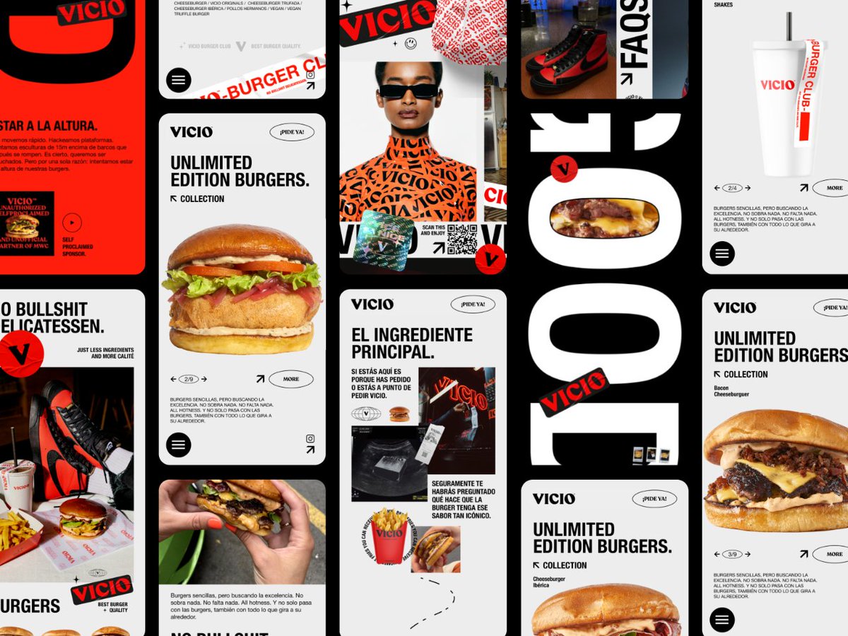 ⚠️!New SOTD!⚠️

🎉Congratulations to VICIO, the food delivery brand specializing in smash burgers!🍔🎶👕 They've created a website that perfectly reflects their brand culture and personality. Check it out at bit.ly/3YCNbi8. Kudos to @DigitalDosis for this amazing project
