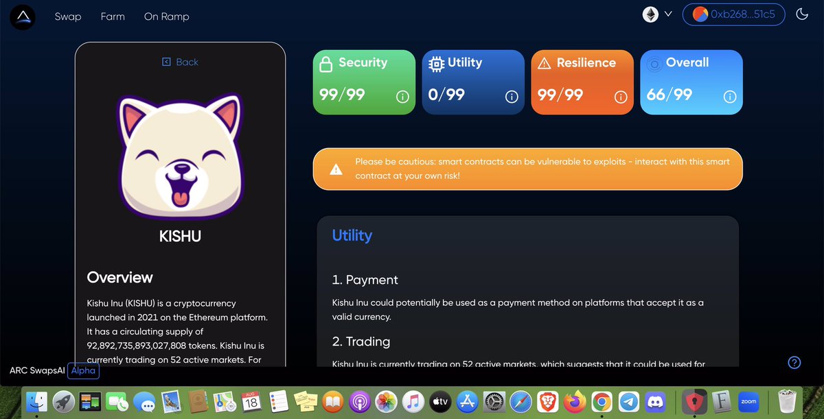Jabegoo's tweet image. Instant #AI Audit of  some Memes by #SwapsAI,  $ARC @DeFi_ARC