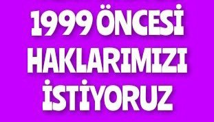 HEP BERABER
👇👇
#99öncesiHaklarla5000Kısmi

Sayın Bakan <a href="/isikhanvedat/">Prof. Dr. Vedat Işıkhan</a>

03.03.23 de çıkan yasada 99 öncesi hakların ikisi verilmemiştir.

Yapılan açıklamalara istinaden borçlanan EYT'liler zor durumda.

Adaletin yeniden tesisi için;

5000 ve Kısmi Mağduriyeti acilen son bulmalı.