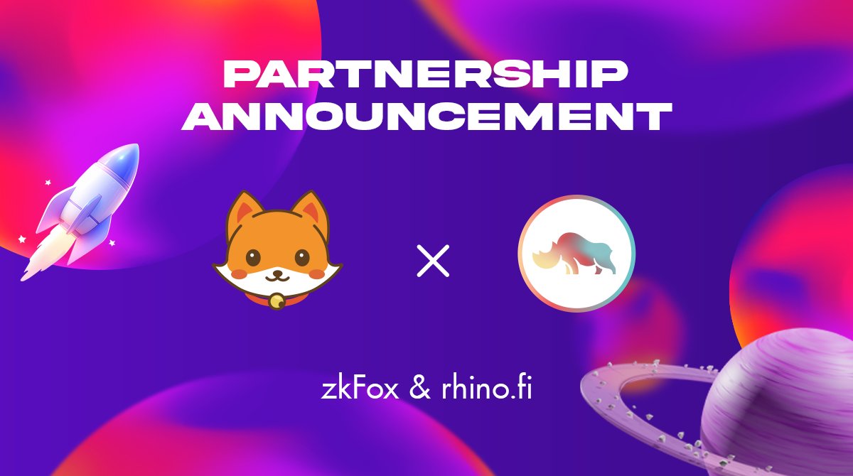 Welcome our new partner @rhinofi. #rhinofi is the world's best multichain DeFi aggregator. To experience the smooth transaction using @rhinofi bridge on zkFox.👇 zkfox.io/#/bridge #zksync #zkSyncEra