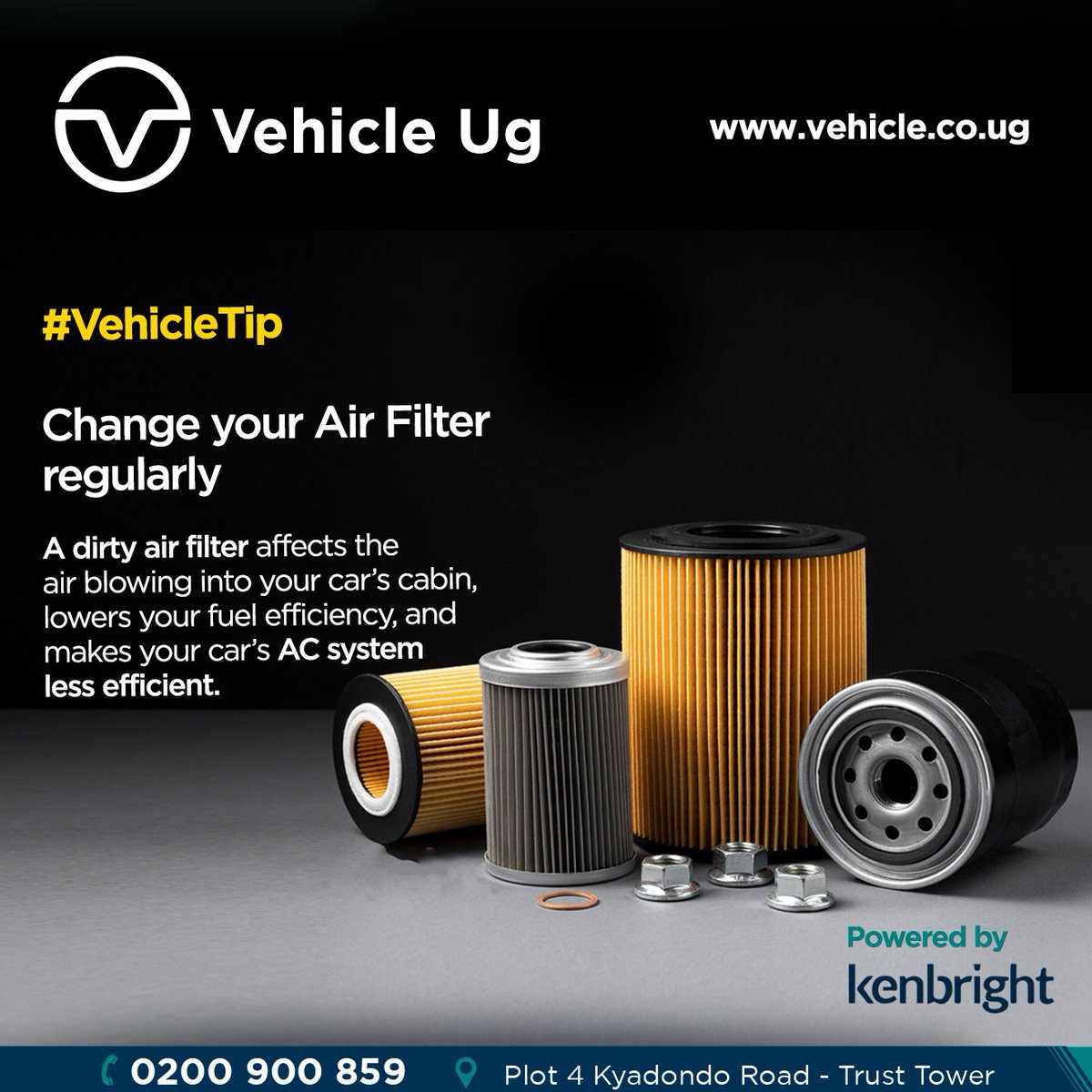 Vehicle_UG's tweet photo. #VehicleTip

How often do  you change your Air Filter? 

Did you know that dirty air filter can lower your car's fuel efficiency?

#VehicleUG #AirFilter #CarCabin #WeekendVibes https://t.co/zK95R67Gpx