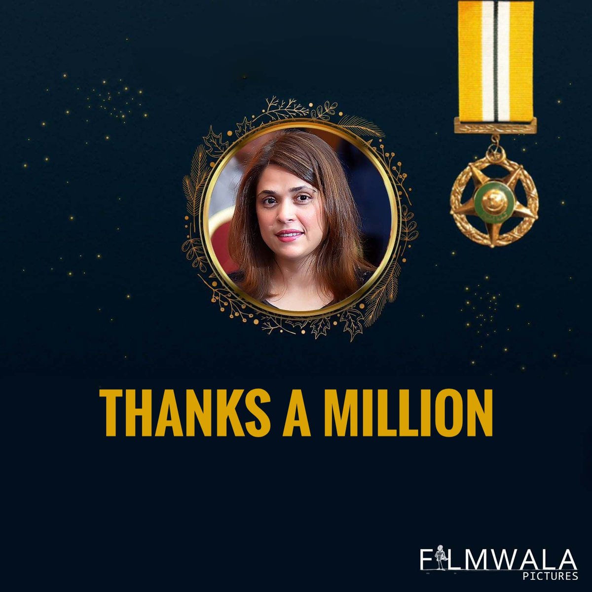 I want to express my gratitude for the endless love received ever since this wonderful announcement was made. Cannot describe how incredibly grateful I am. May we continue to sparkle together forever. A big thank you once again. #filmwalapictures #tamghaeimtiaz #Pakistan