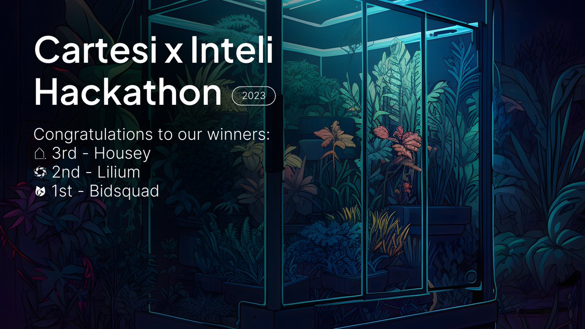 cartesiproject's tweet photo. News just in: we’ve just wrapped up another brilliant hackathon with the students of @inteli_e! And what a ride it’s been! Now it’s time to give a huge round of applause to our winners… ⬇️/🧵 https://t.co/eKE1cD1hdu