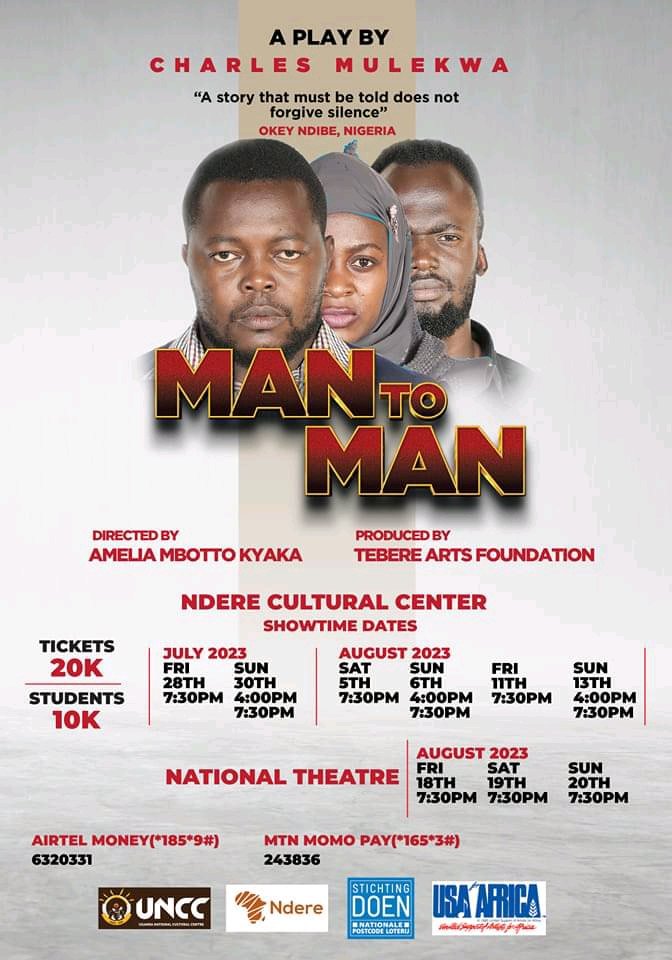 Weekend is here!💃
So, as film lovers head for #leila film in Cinemas, Here's plot for the theater lovers;

Man To Man - A New theatrical play production, Produced by <a href="/teberearts/">Tebere Arts Foundation | KITF</a>  is showing at the National Theatre  for only 20k!
Details in pic 👇
#ManToMan