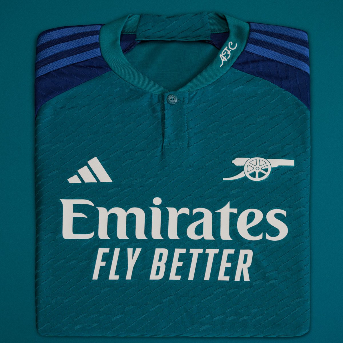 Arsenal's tweet photo. An Arsenal classic, revived for the modern era 💚

Our new @adidasfootball 23/24 third kit is available now 👇