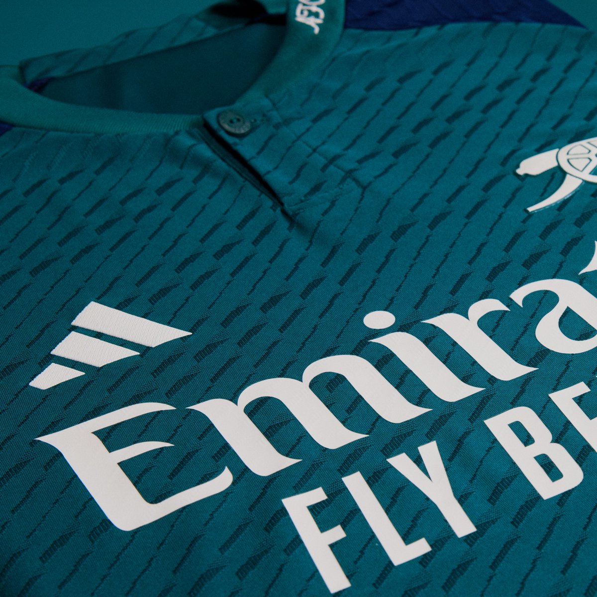 Arsenal's tweet photo. An Arsenal classic, revived for the modern era 💚

Our new @adidasfootball 23/24 third kit is available now 👇